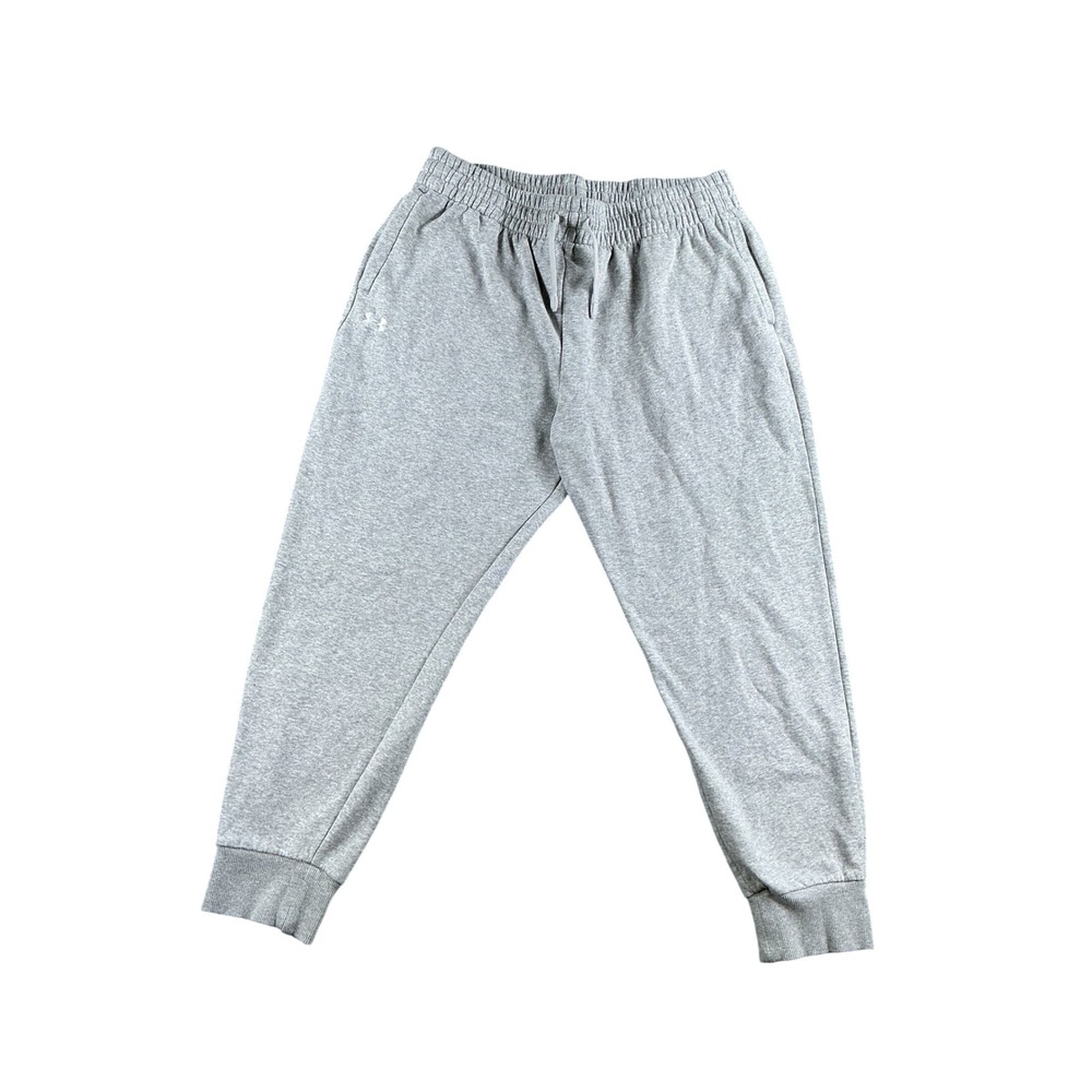 Under Armour Mens Rival Fleece Joggers Gray Tapered Sweatpants XL